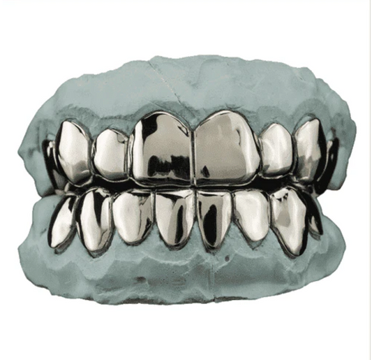 6 PIECE SILVER GRILLZ